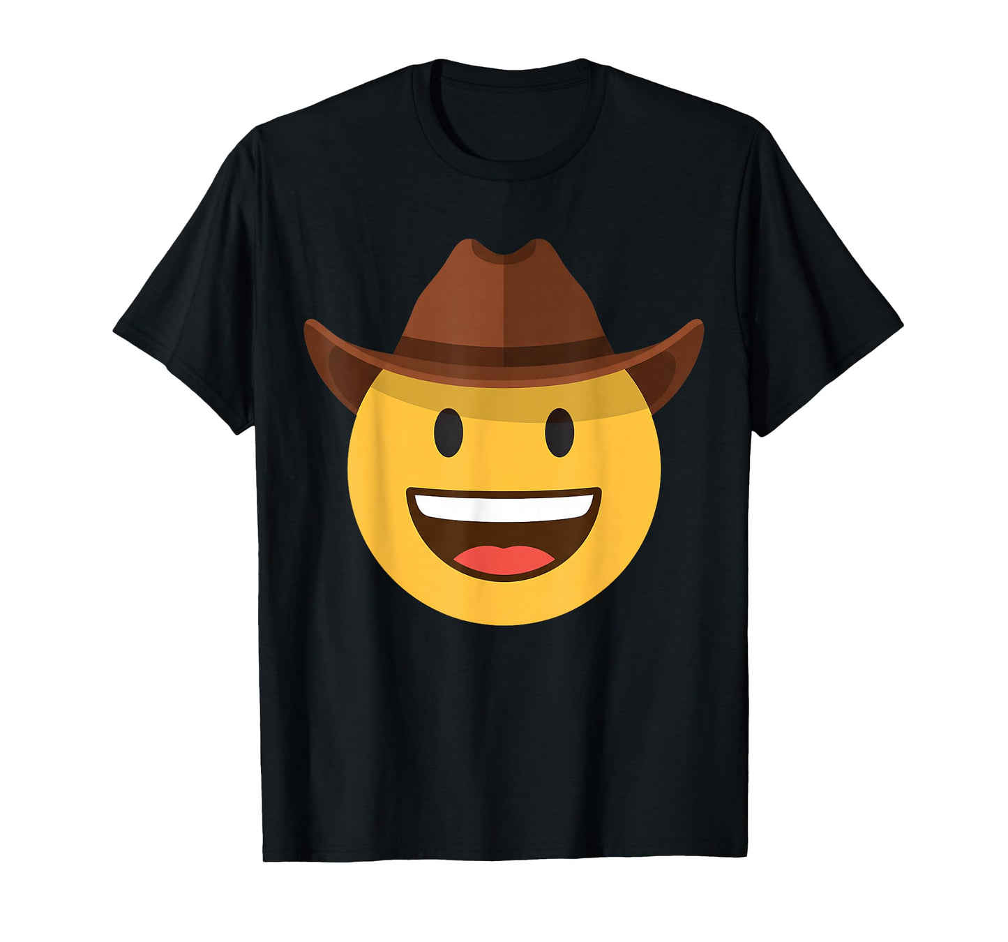 Funny Emoticon Cowboy Howdy Hat Happy Face T-Shirt