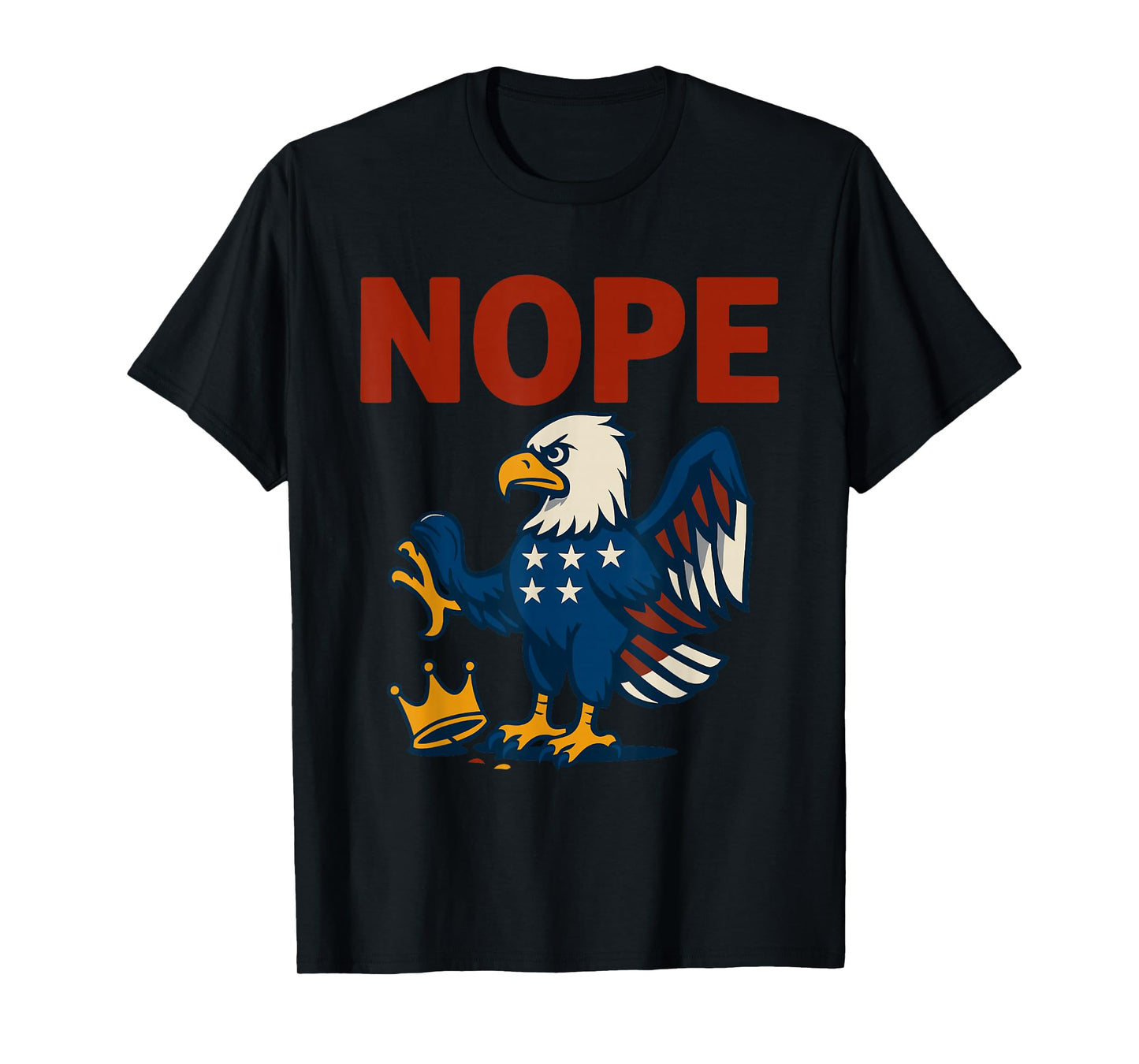 No Kings Nope Bold Minimal Protest Statement T-Shirt