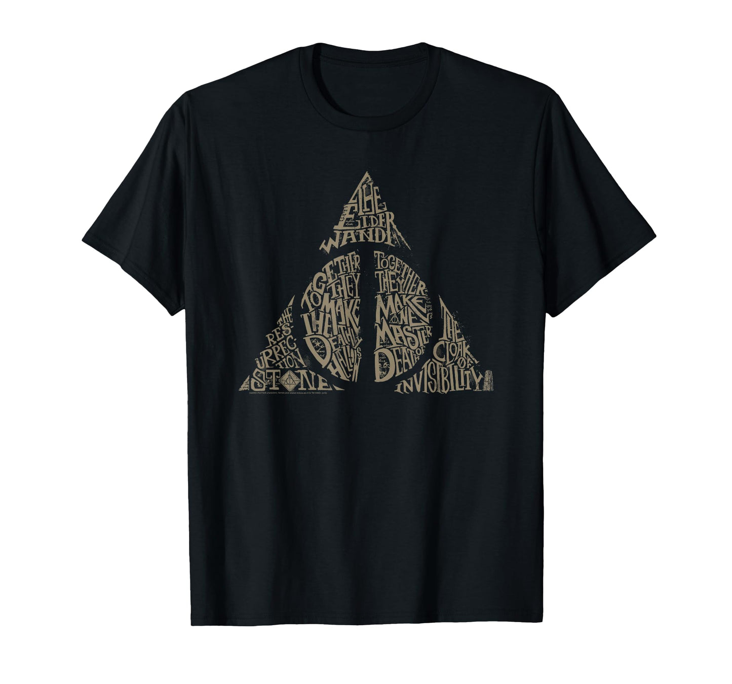 Harry Potter Deathly Hallows Typography T-Shirt