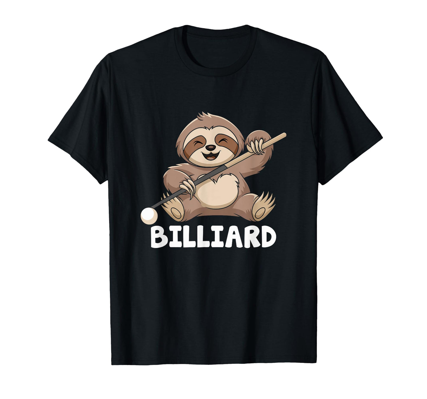 Sloth Playing Billiard Pool Cue Sports Athlete Game For Kids T-Shirt