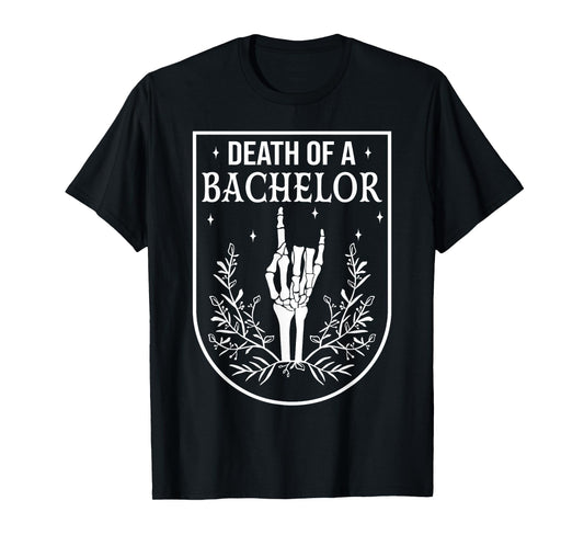 Death of A Bachelor Party Men Groom Crew Gothic Halloween T-Shirt