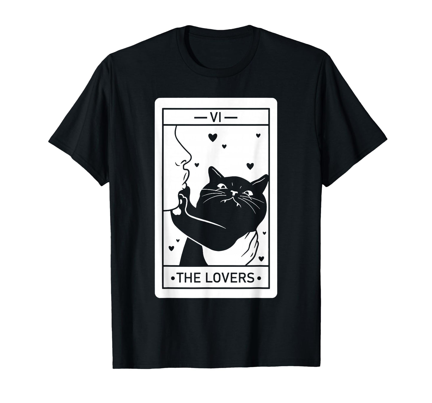 The Lovers Cat Humor Tarot Card Halloween Black Cats Lover T-Shirt