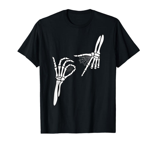 67 Meme Skeleton Hand 6 7 Halloween Six Seven T-Shirt