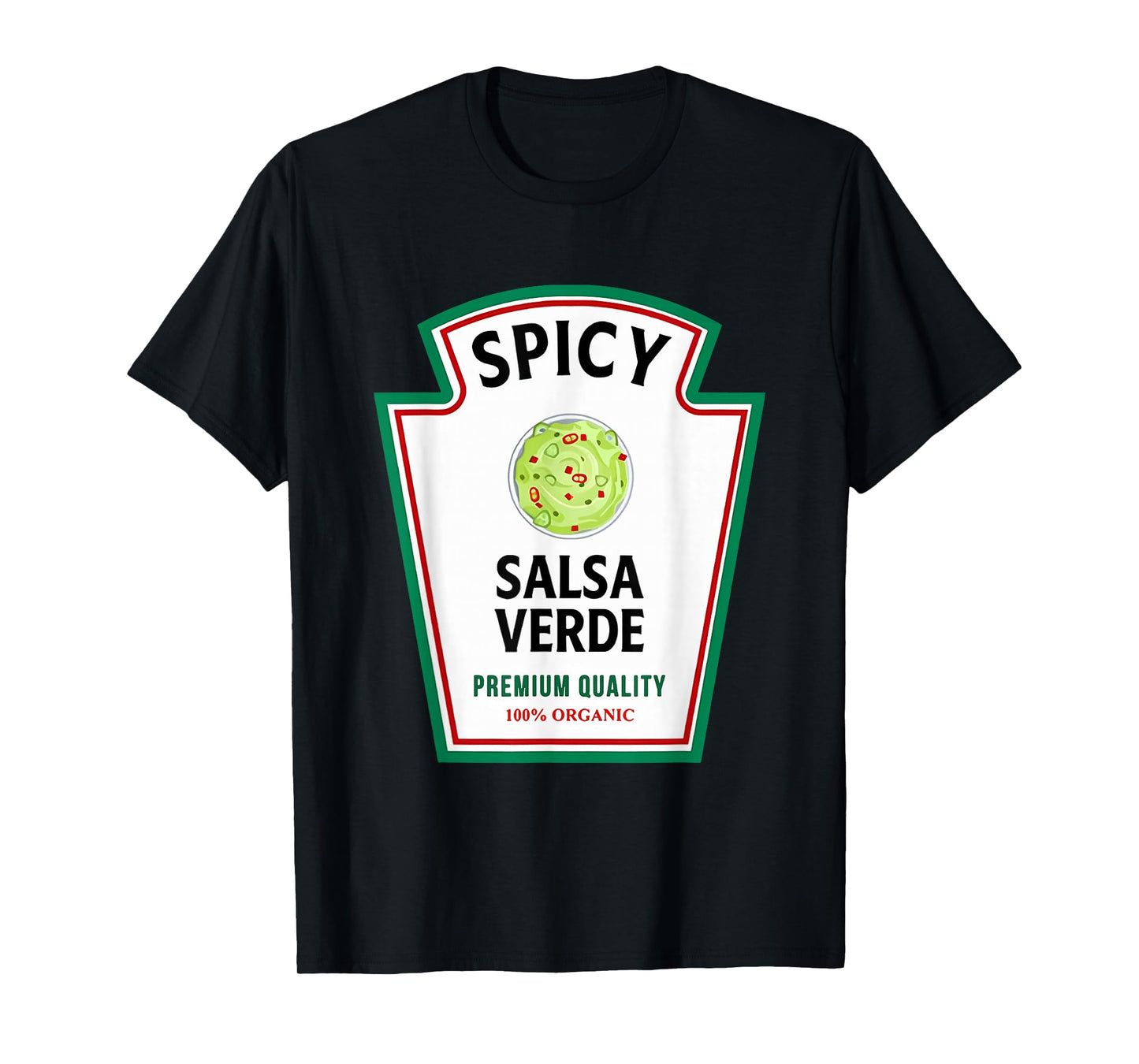 Funny Group Condiments Family Halloween Costume Salsa Verde T-Shirt