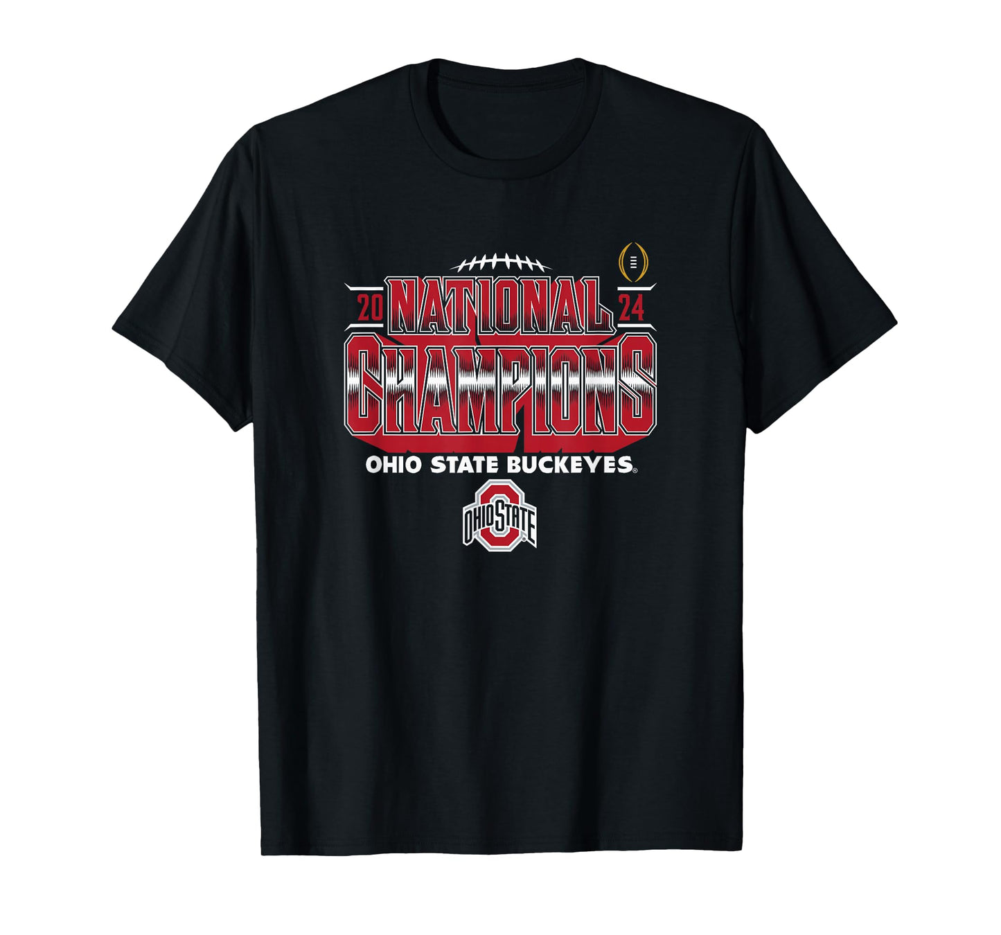 Ohio State Buckeyes National Champs 2024 CFP Triumph Black T-Shirt