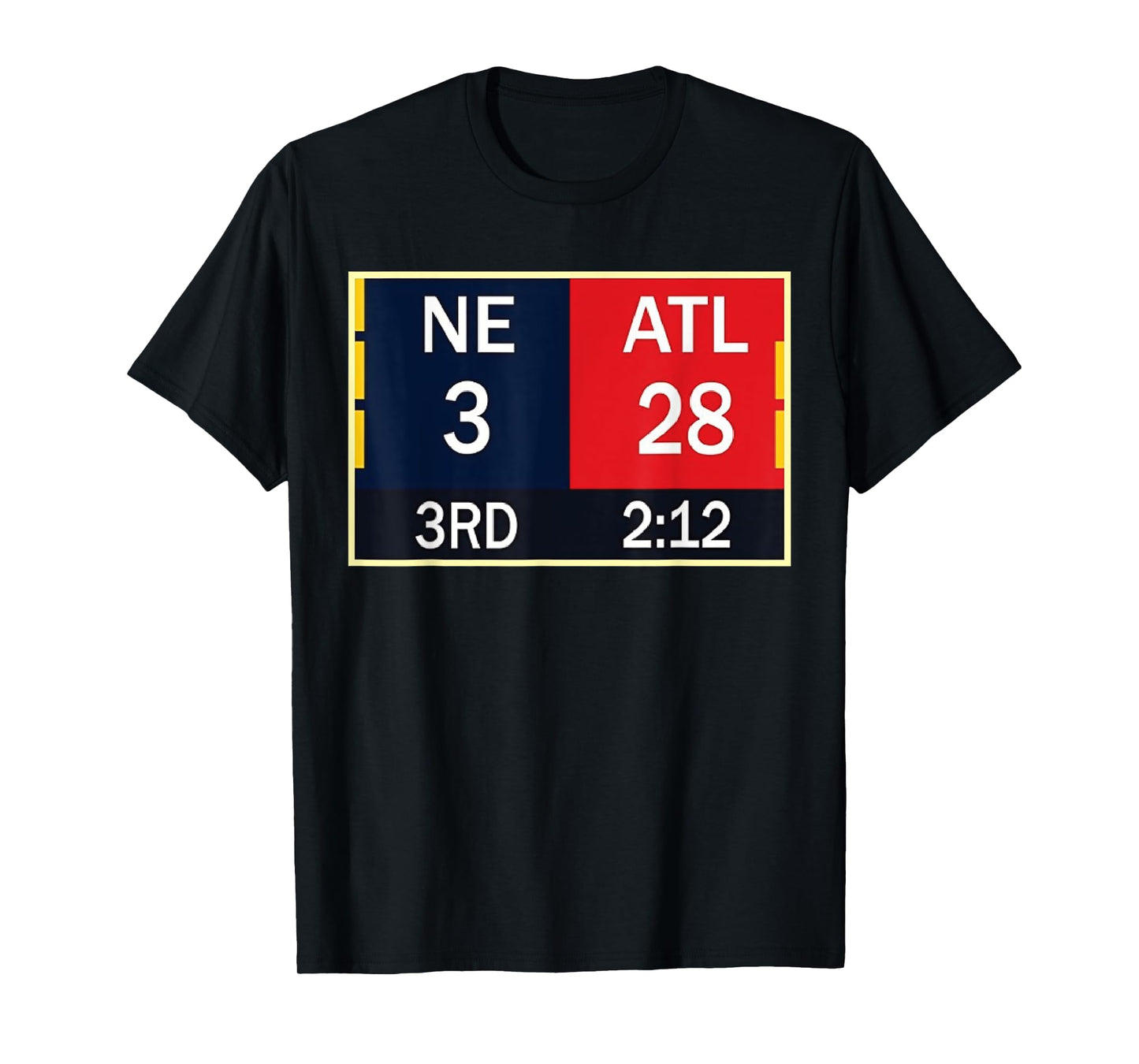 NE 3 ATL 28 Final T-shirt 2 Sides 1 Game T-Shirt
