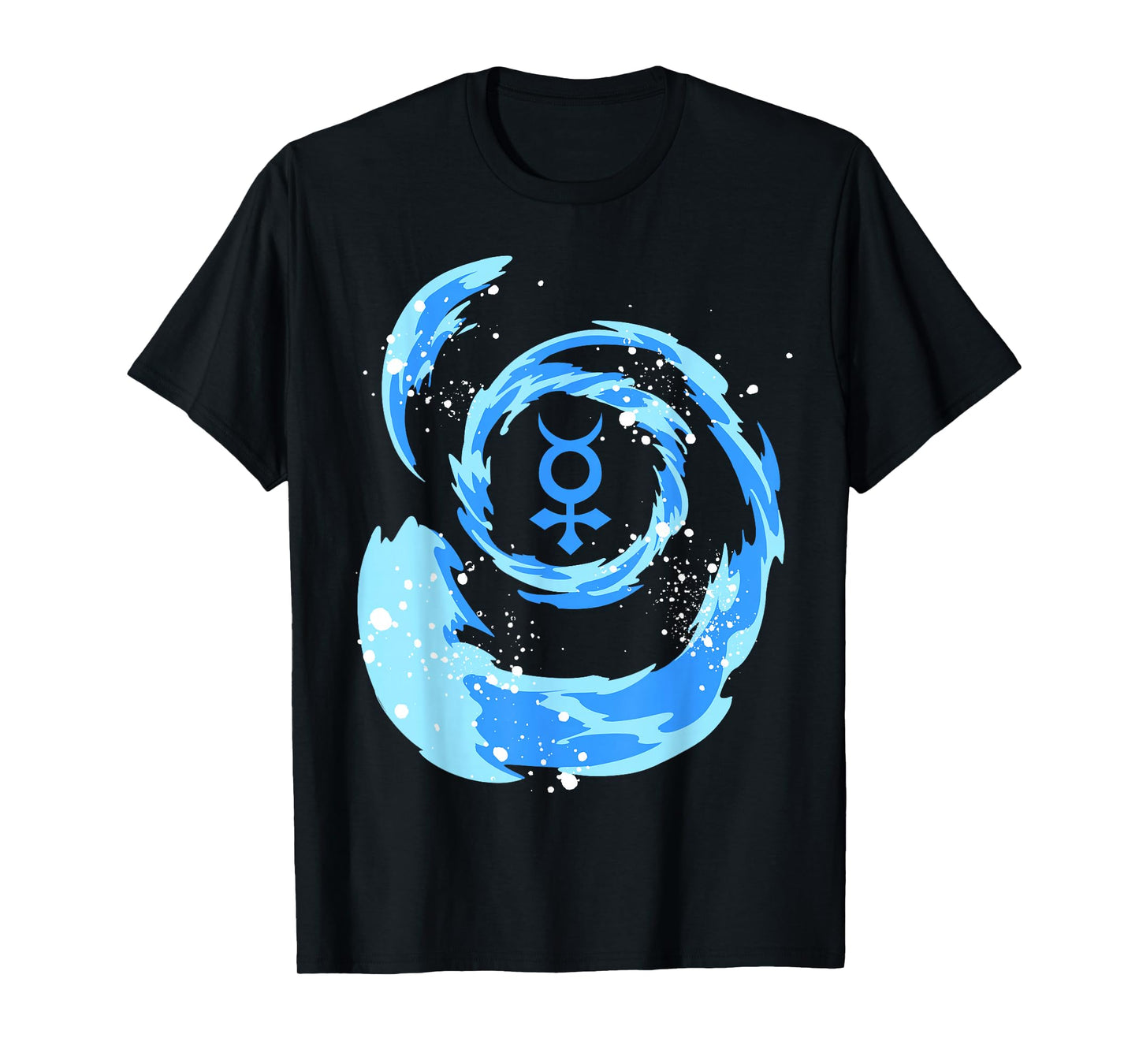 Sailor Anime Water Tsunami Mercury Star Symbol H2O Kawaii T-Shirt