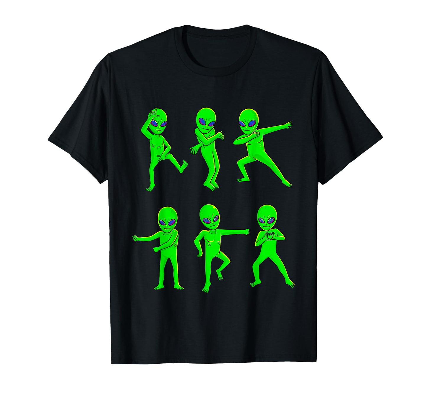 Dancing Aliens Halloween Green Alien Dance Kids Boys Girls T-Shirt