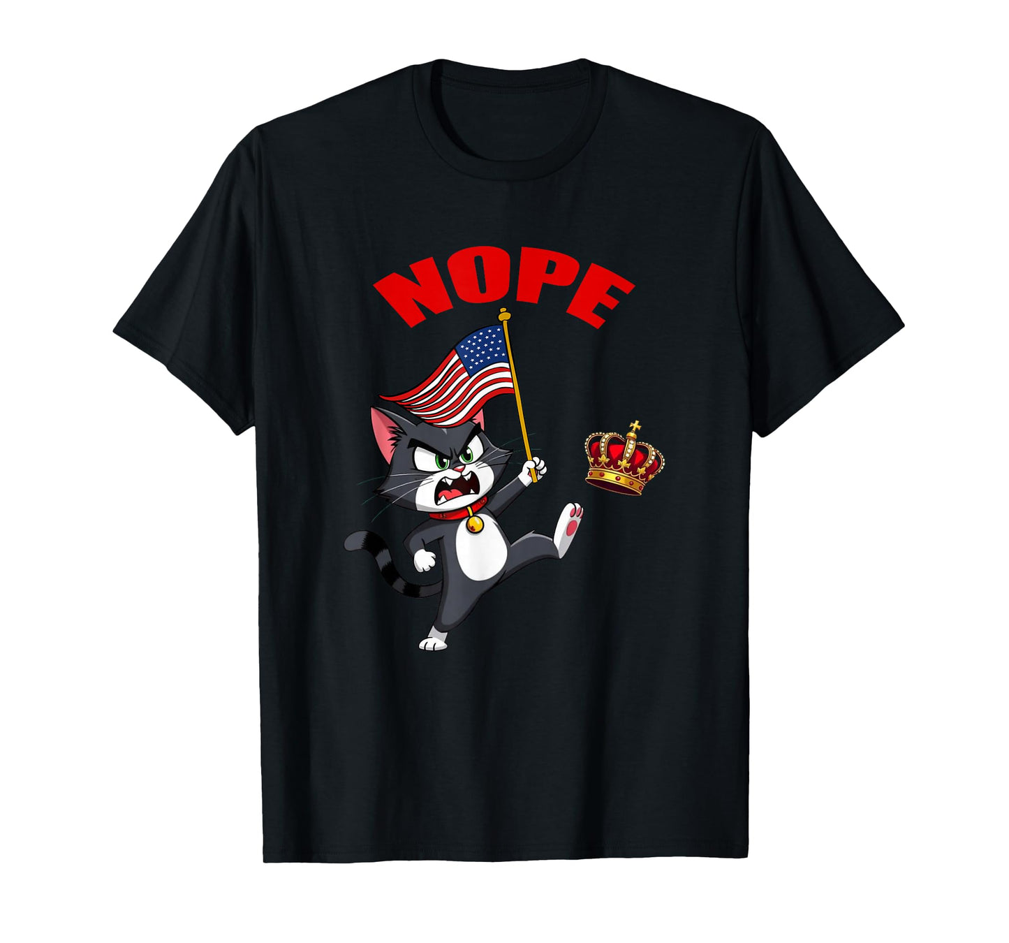 Funny No Kings in America Cat T-Shirt