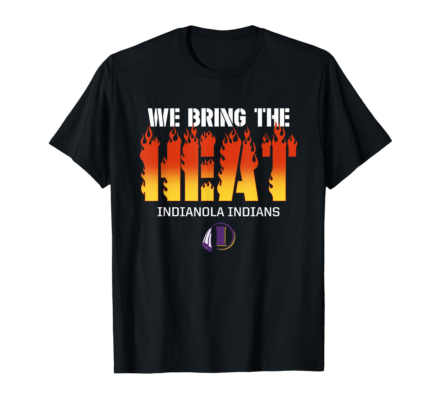 Indianola Indians Logo We Bring the Heat HS T-Shirt