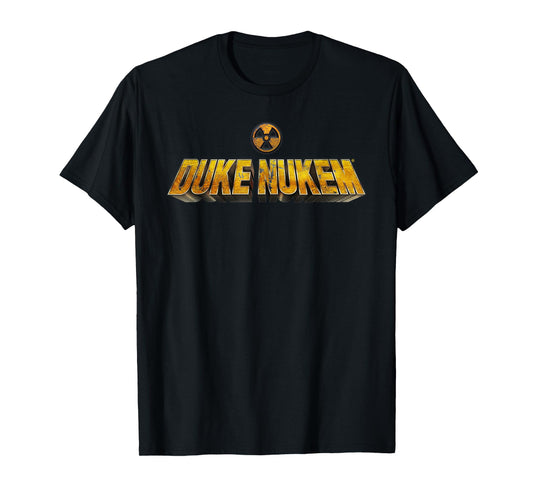 Duke Nukem Logo Radiation Symbol Official Retro Gaming T-Shirt