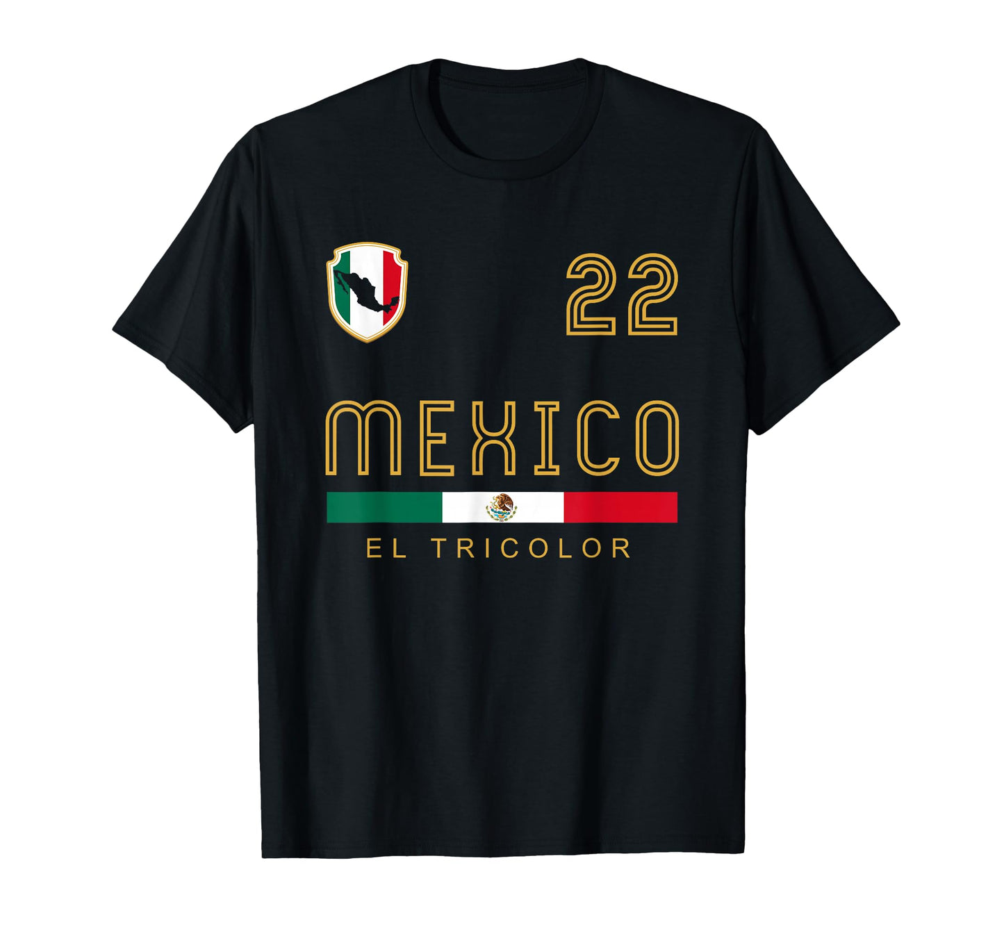 Vintage Mexico Football Flags Fan Gift T-Shirt