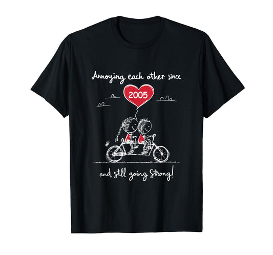 Annoying Each Other Since 2005 Couple Wedding Anniversary T-Shirt