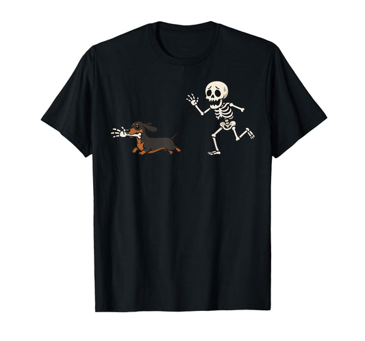 Dachshund Skeleton Hand Halloween T-Shirt
