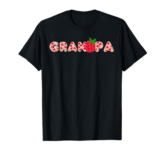 Grandpa Strawberry First Birthday Party Strawberry Birthday T-Shirt