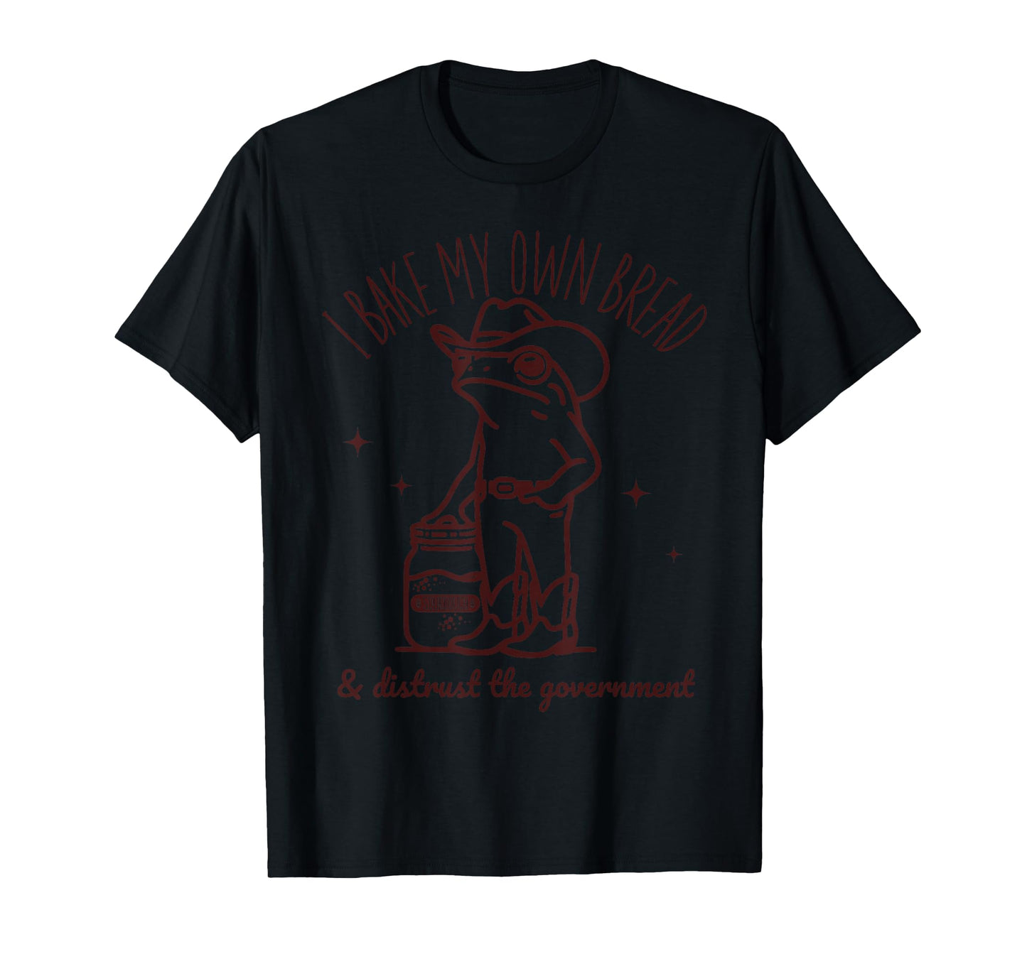 Funny Cowboy Frog Sourdough Starter Bread Maker Baking Women T-Shirt