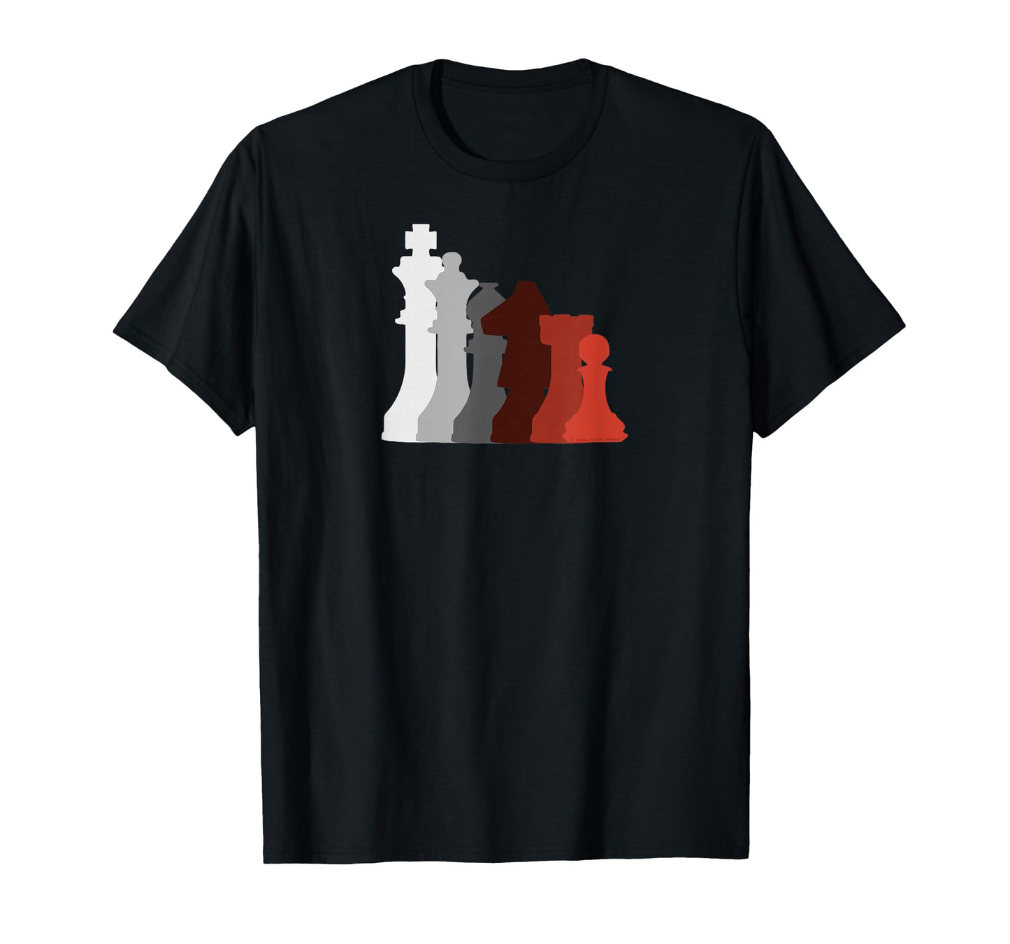 Cool Chess Pieces in Gaming Colors Chess Players T-Shirt
