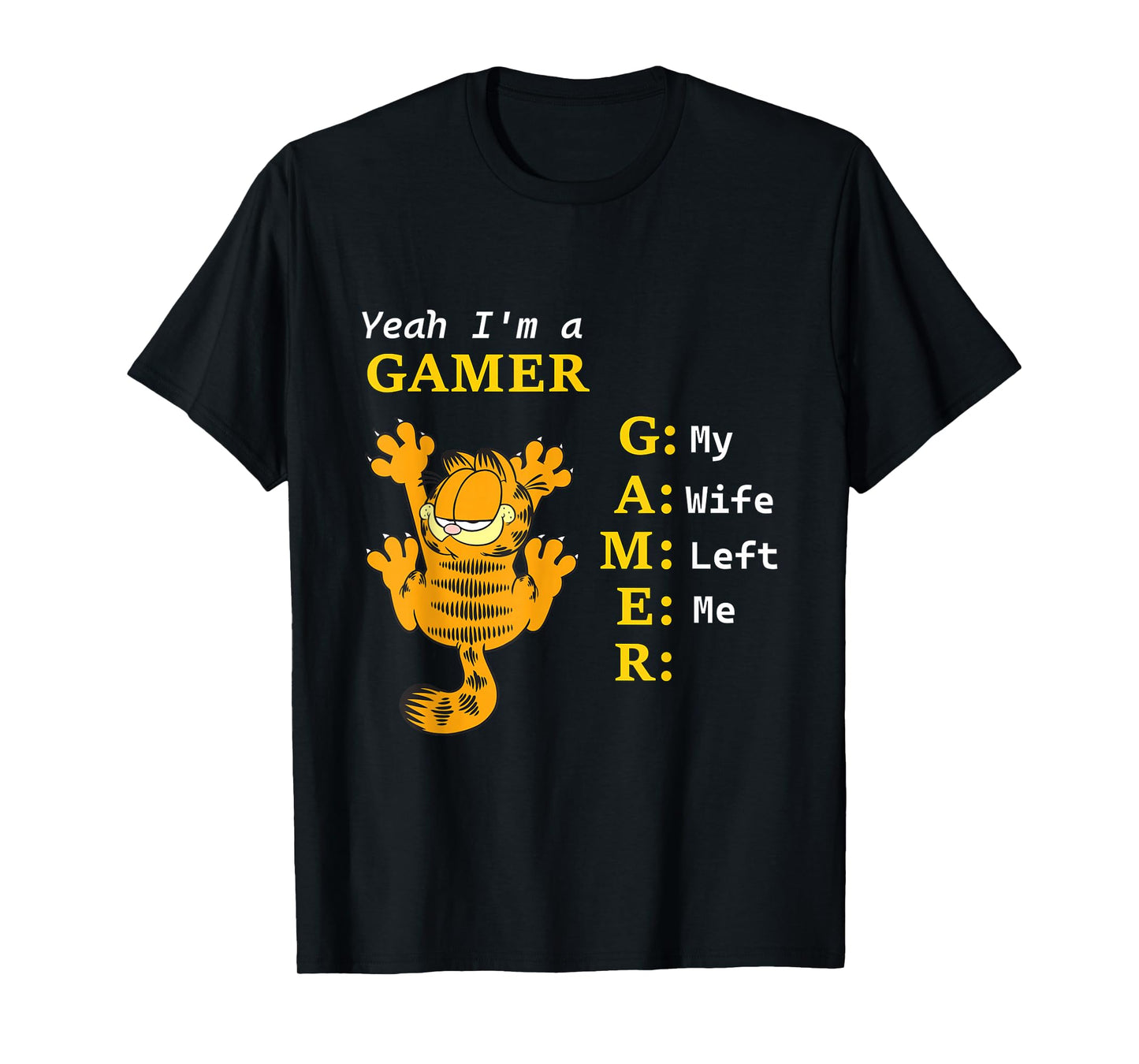yeah im a gamer Men's Unisex-Adults Black Small Classic Fit Short Sleeve T-Shirt