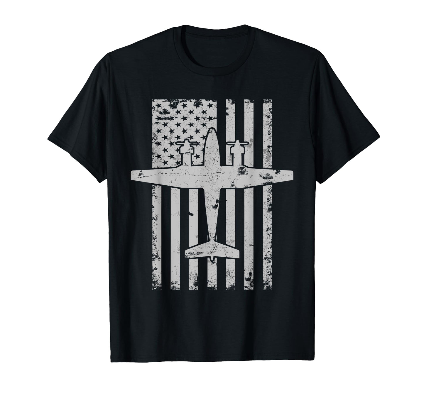 King Air B200 Twin-Engine Airplane Patriotic Pilot T-Shirt T-Shirt