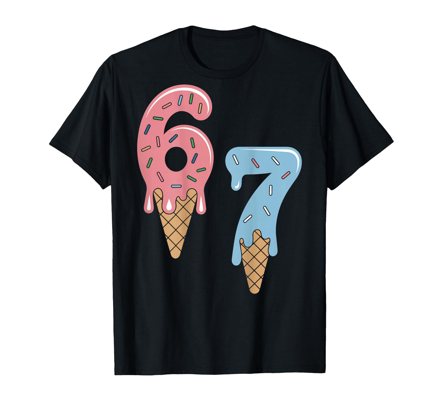 Funny Six Seven Meme 6 7 Shirt Retro T-Shirt