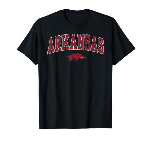 Arkansas Razorbacks Arch Over Black Officially Licensed T-Shirt