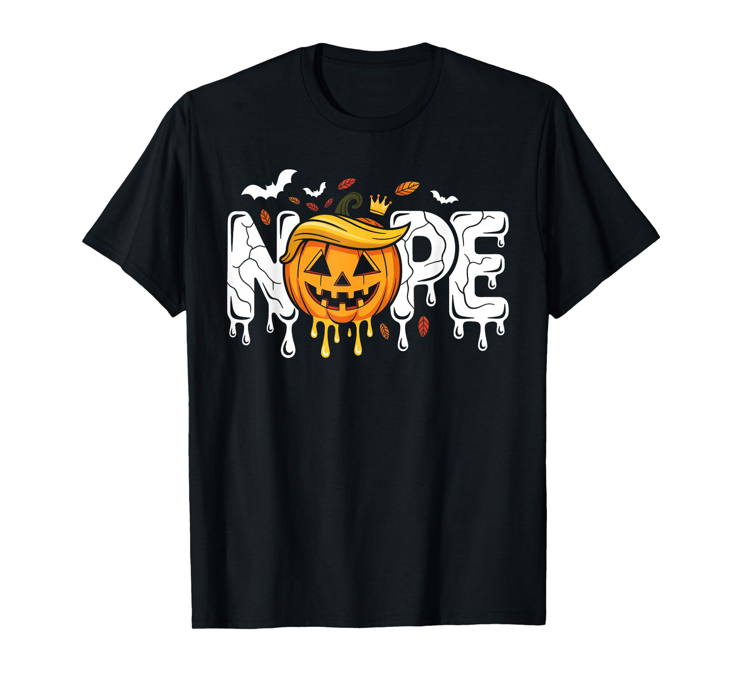 Funny No Kings Halloween 2025 Distressed USA Flag T-Shirt