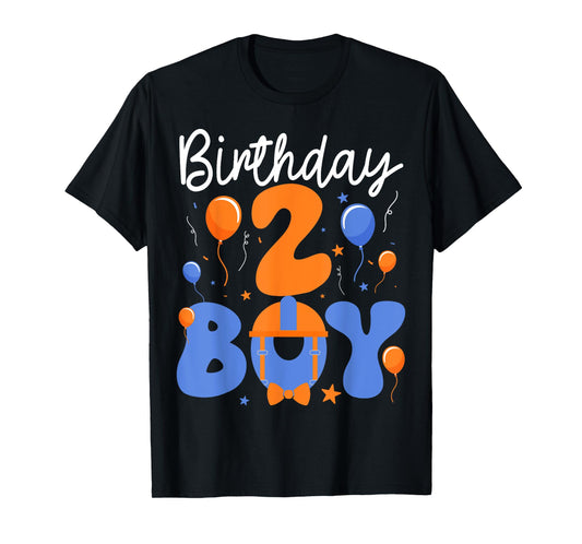 2 Year Old Birthday Boy two Happy 2nd Birthday Boys Kids T-Shirt