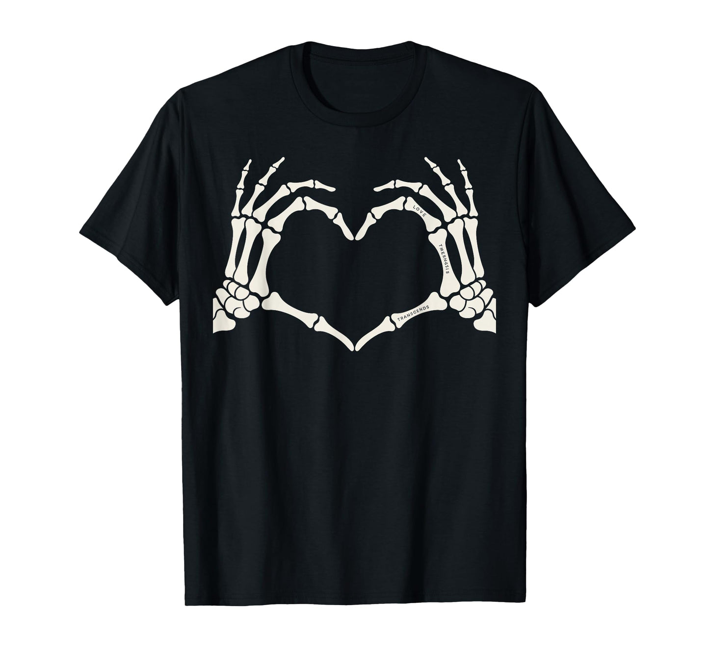 Skeleton Hands Heart Sign Halloween T-Shirt