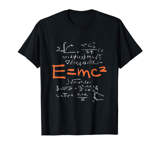 E=mc2 Science Equations Math Physics Formula Einstein Theory T-Shirt