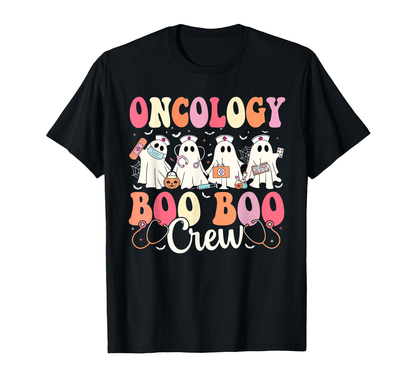 Oncology Nurse Boo Boo Crew Ghost Nurse Halloween Costume T-Shirt