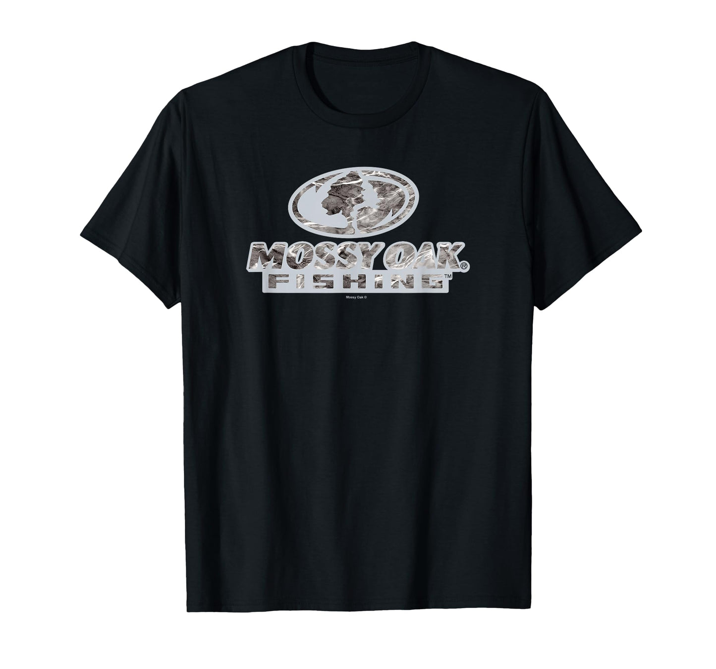 Mossy Oak Fishing Open Water Classic Grey Logo T-Shirt