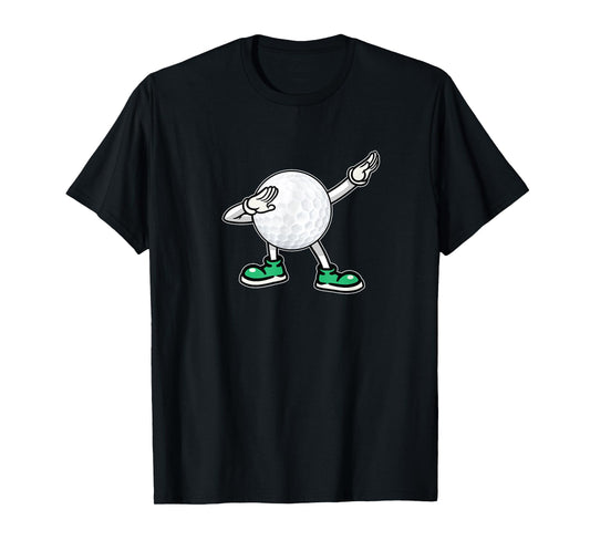 Dabbing Golf Ball Tee Kids Boys Dab Dance Golfing T-Shirt