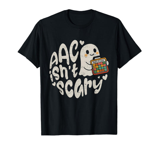 AAC Ghost SLP Halloween AAC SLP, Speech Therapist Inclusive T-Shirt