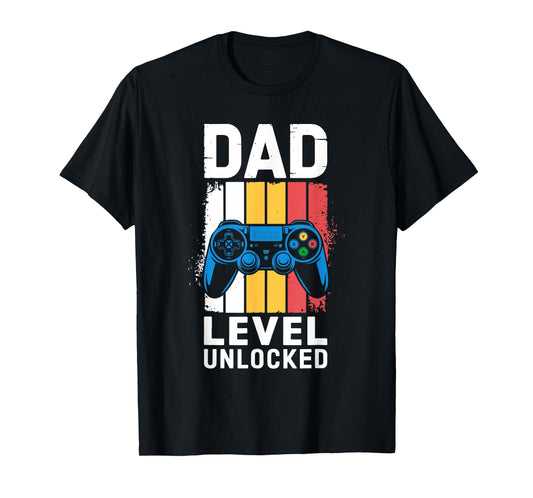 Dad Level Unlocked Shirt Men New Dad Pregnancy Announcement T-Shirt