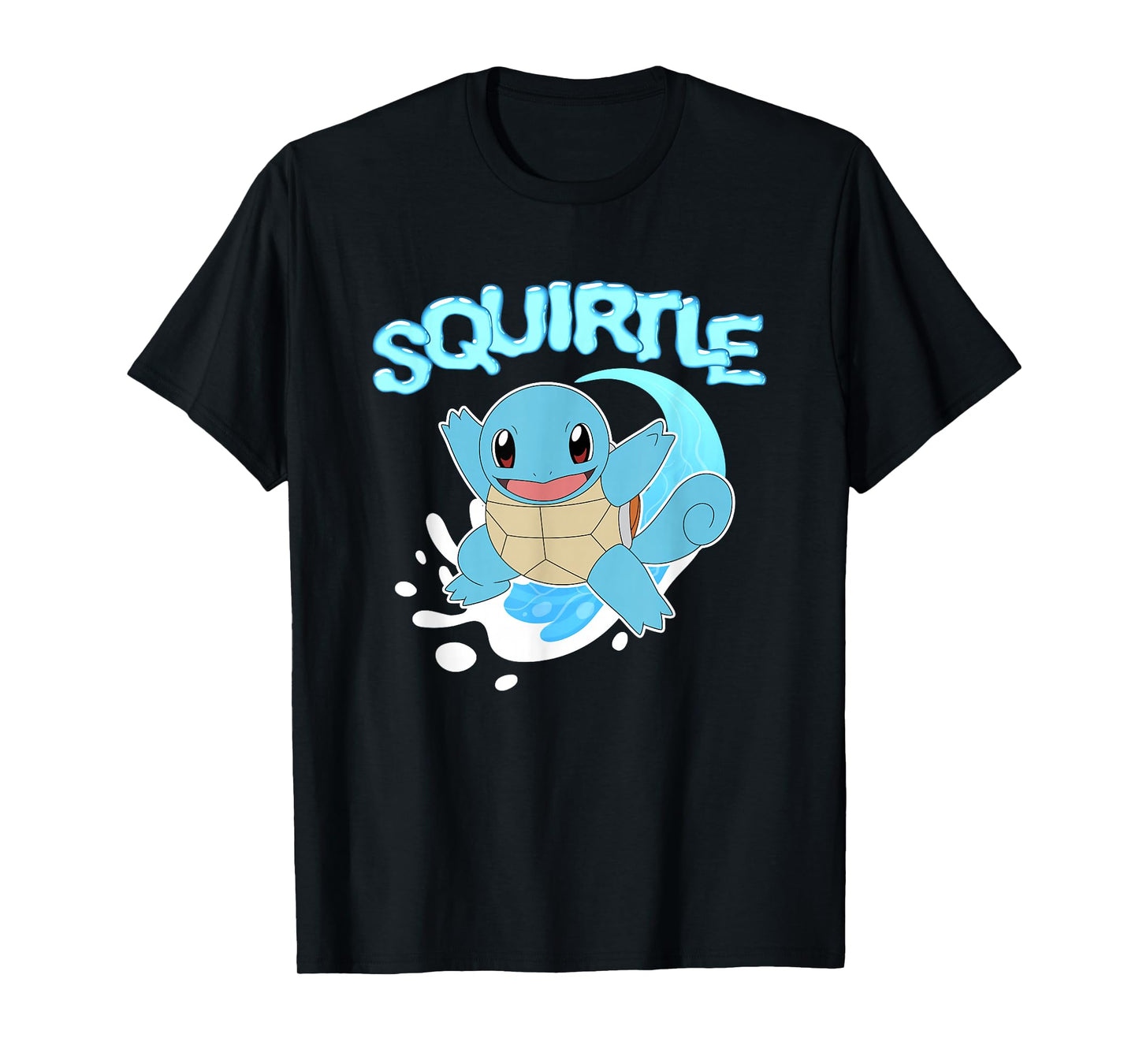Pokémon Squirtle Riding A Wave Cute Shot T-Shirt