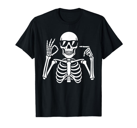 67 Skeleton Funny Six Seven Gen Alpha Halloween Meme T-Shirt