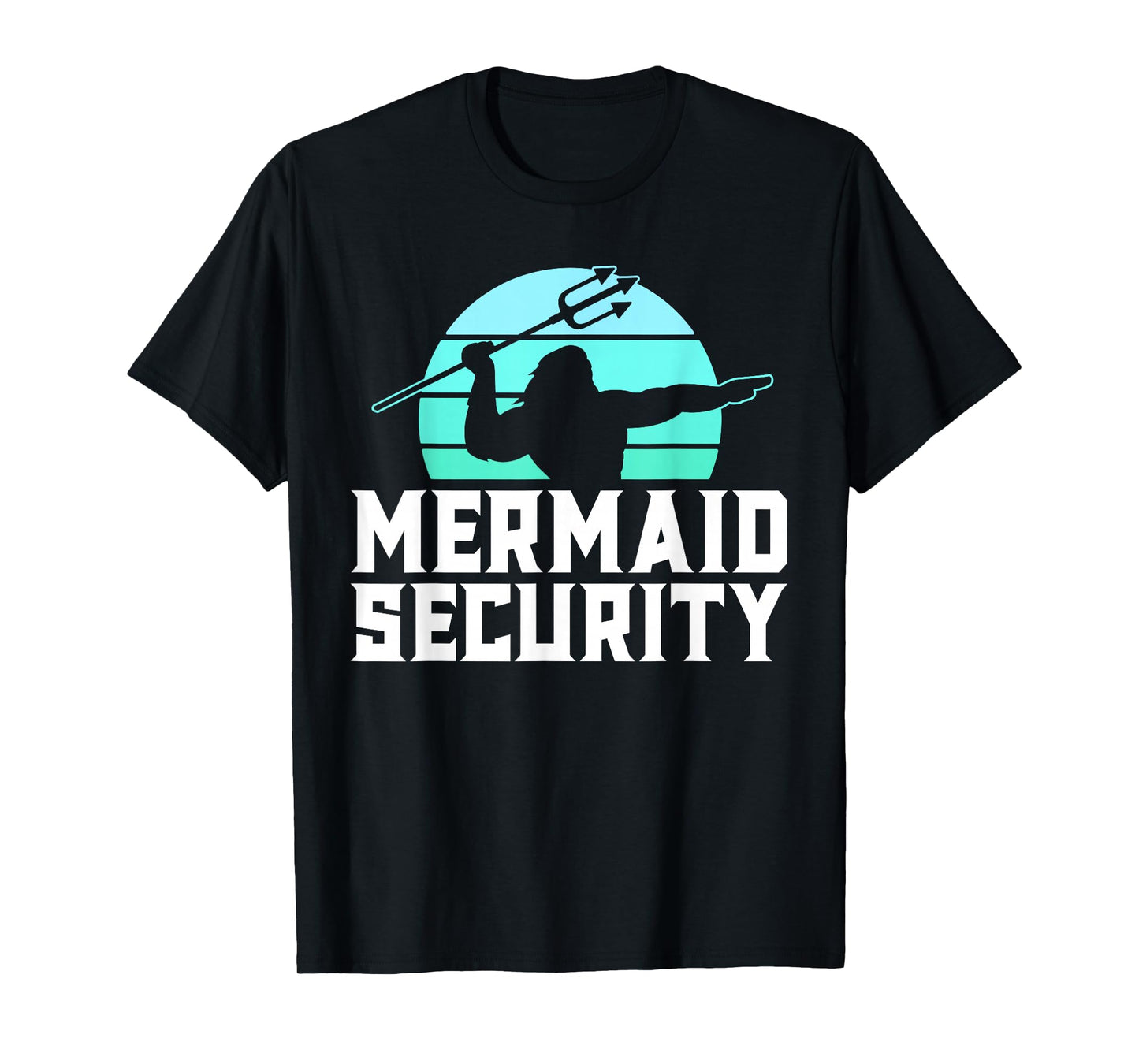 Mermaid Security Vintage Water Polo Shirts Men Swim Gift T-Shirt