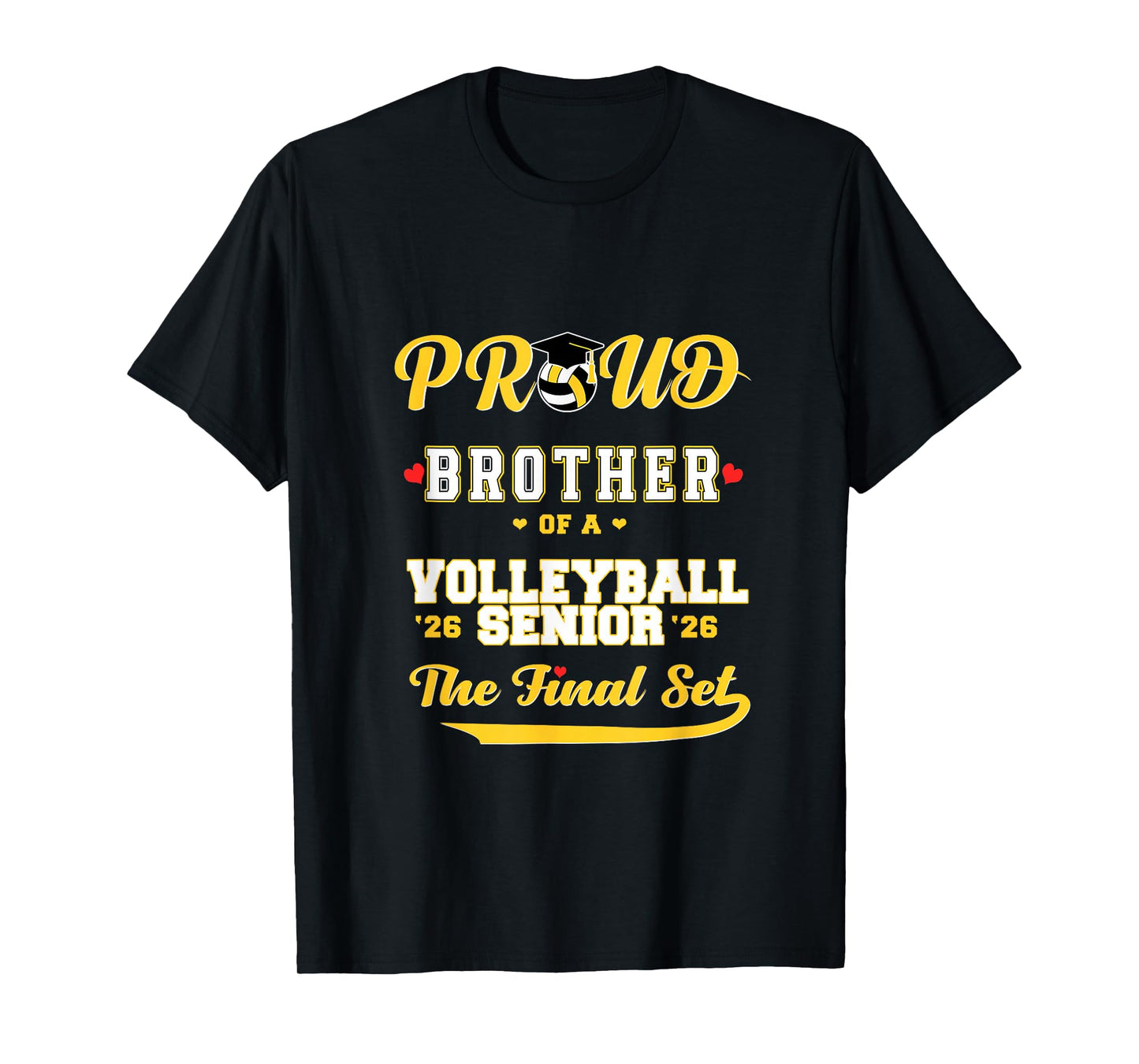 Cool Family '26 Graduation Volleyball Player Brother T-Shirt