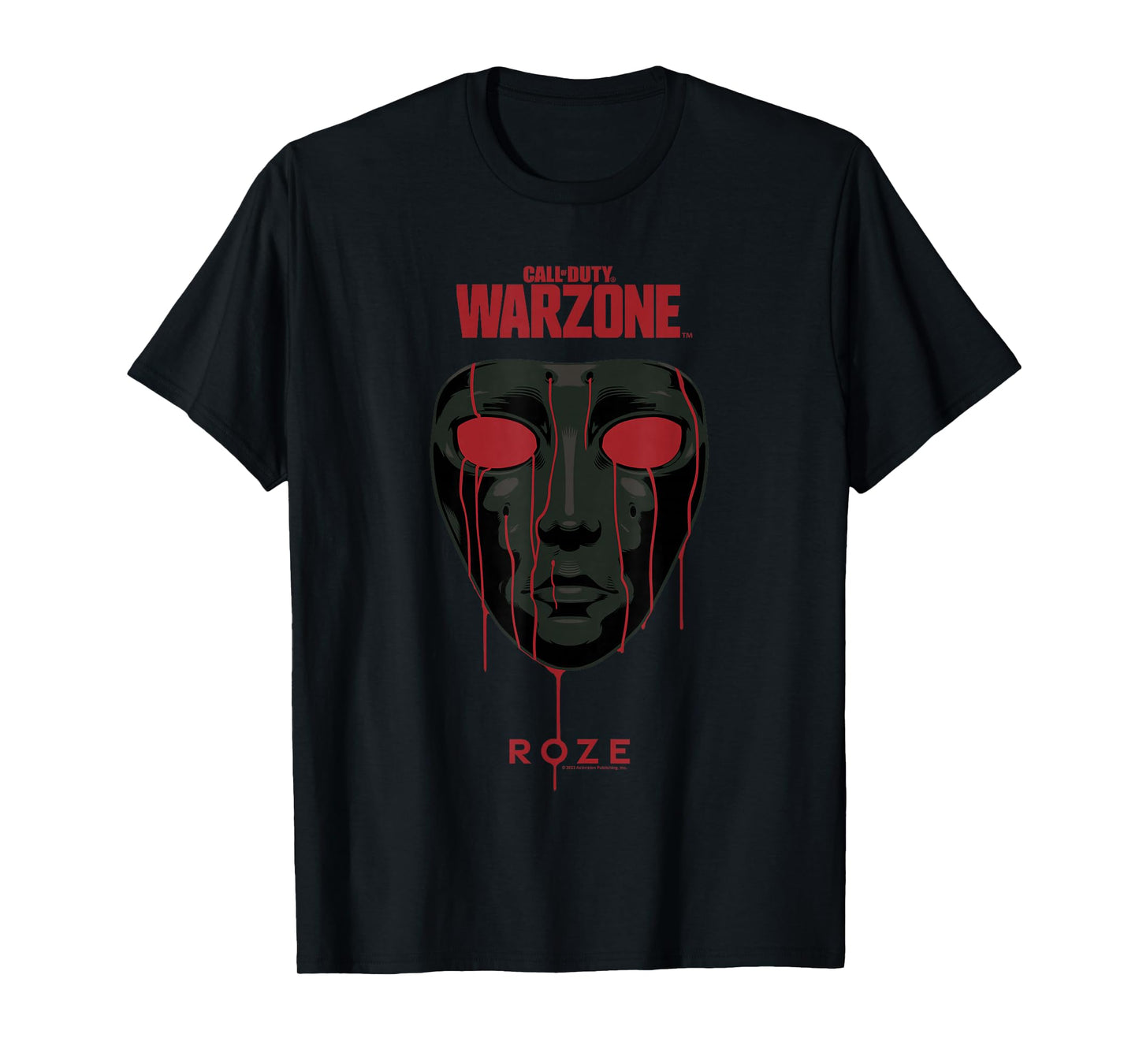 Call of Duty: Warzone Halloween Roze Dripping Blood Portrait T-Shirt