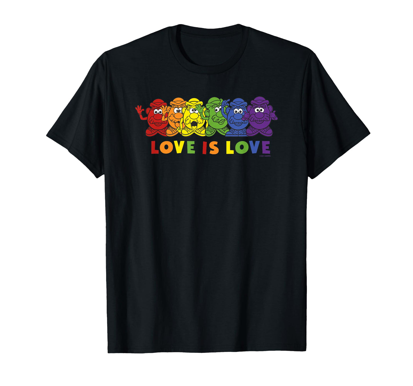 Mr. Potato Head Many Rainbow Potato Heads Love Is Love T-Shirt