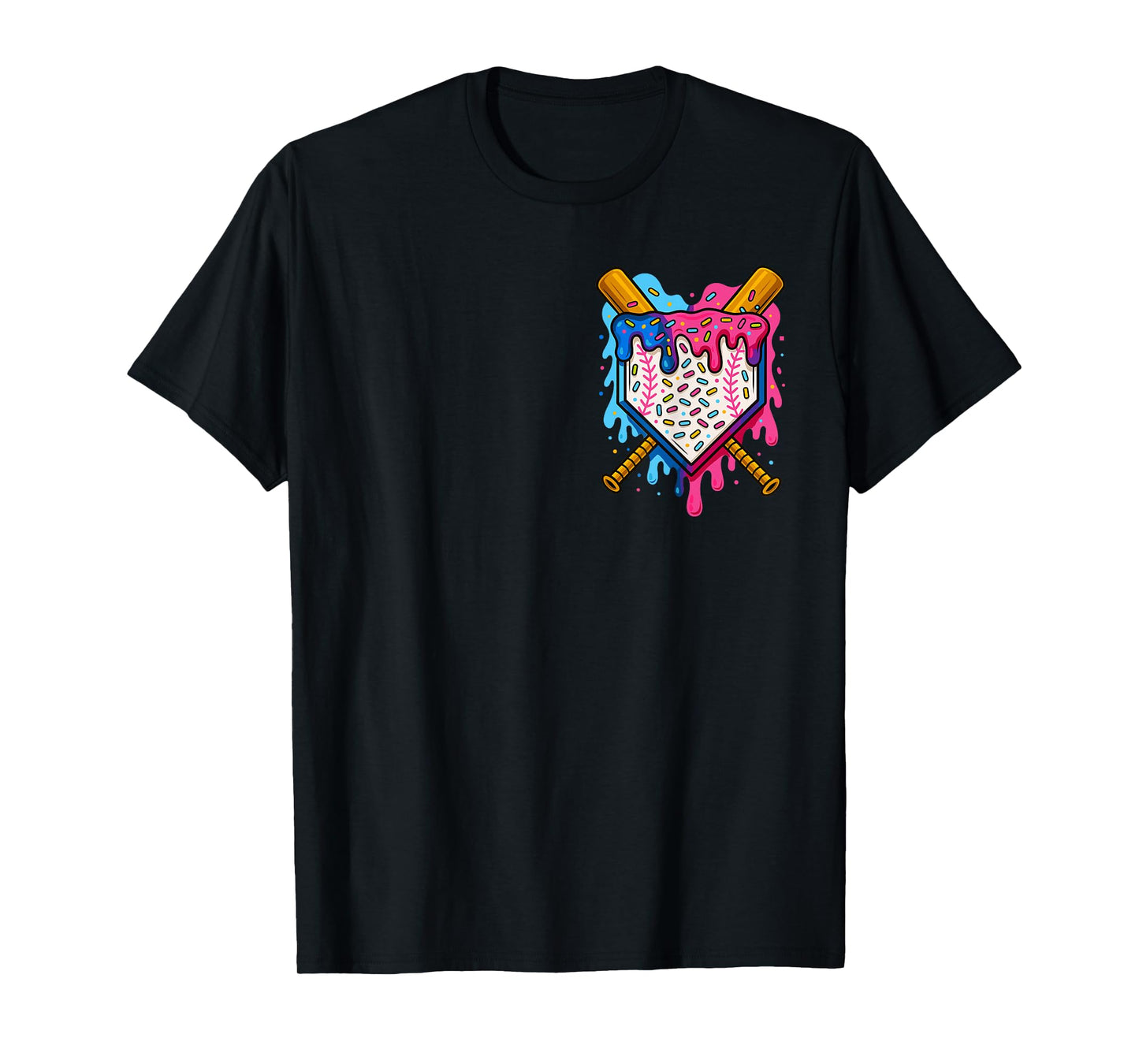 Baseball For Boys Ice Cream Drip Baseball T-Shirt