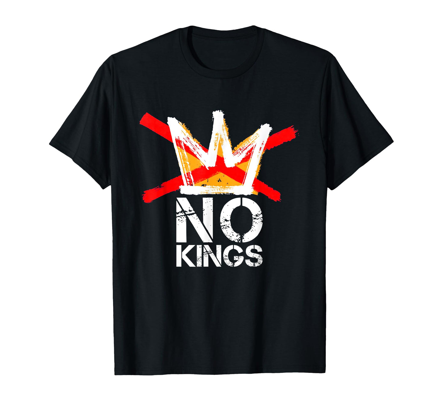 No Kings in America Since 1776 Distressed USA Flag Vintage T-Shirt