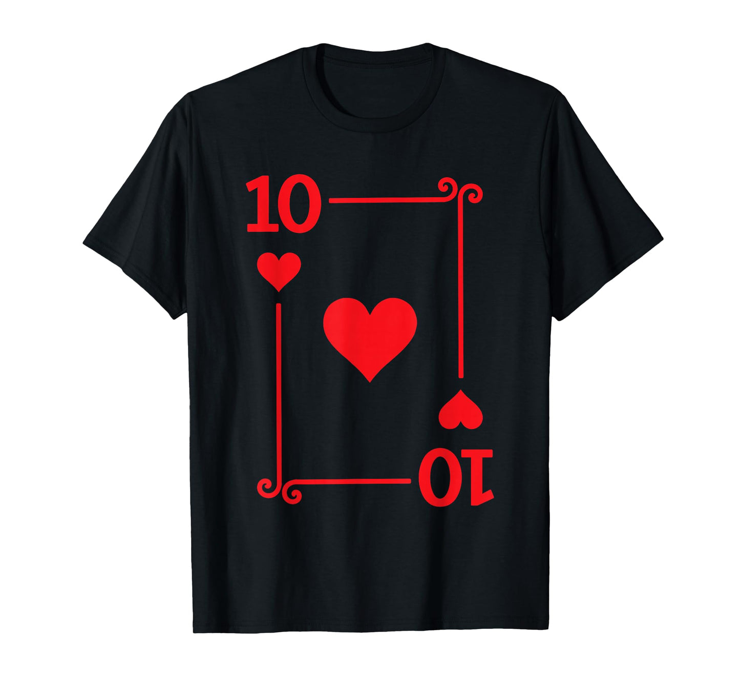 Playing Cards Costume - 10 Hearts Card - Ten Card T-Shirt