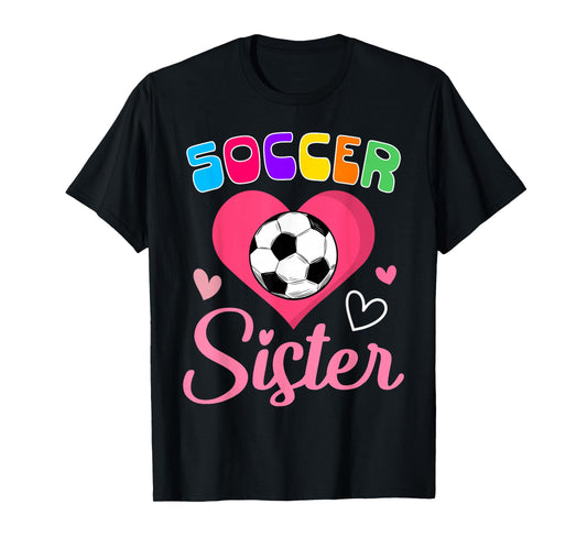 Cute Soccer Sister Heart T-Shirt