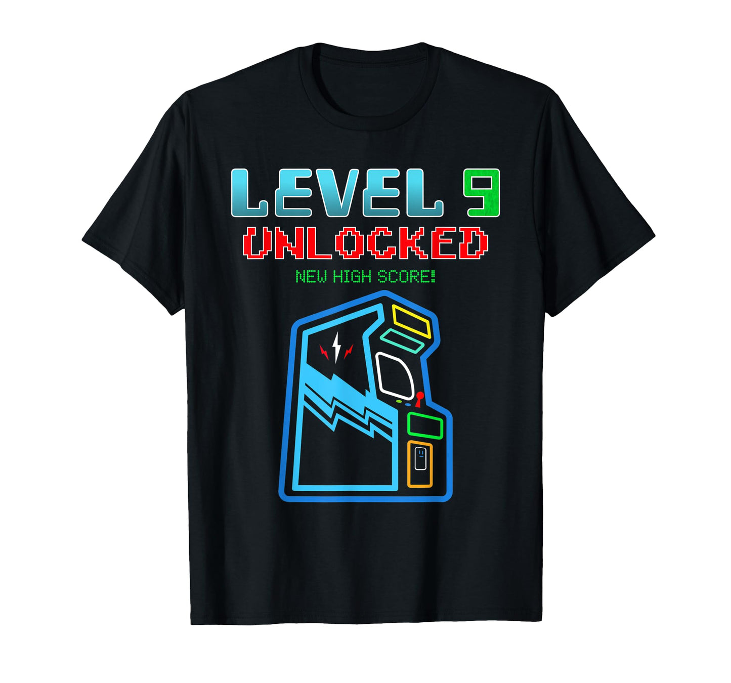 Level 9 Unlocked New High Score Arcade Game Birthday T-Shirt