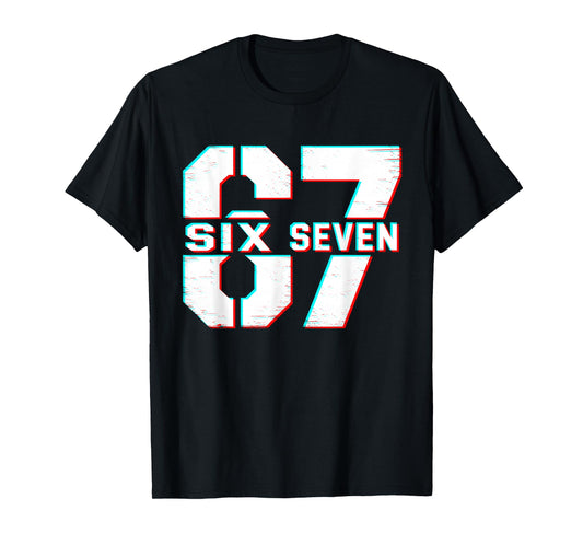 67 Meme six Seven Funny 6 7 Gen Alpha Slang 6-7 T-Shirt