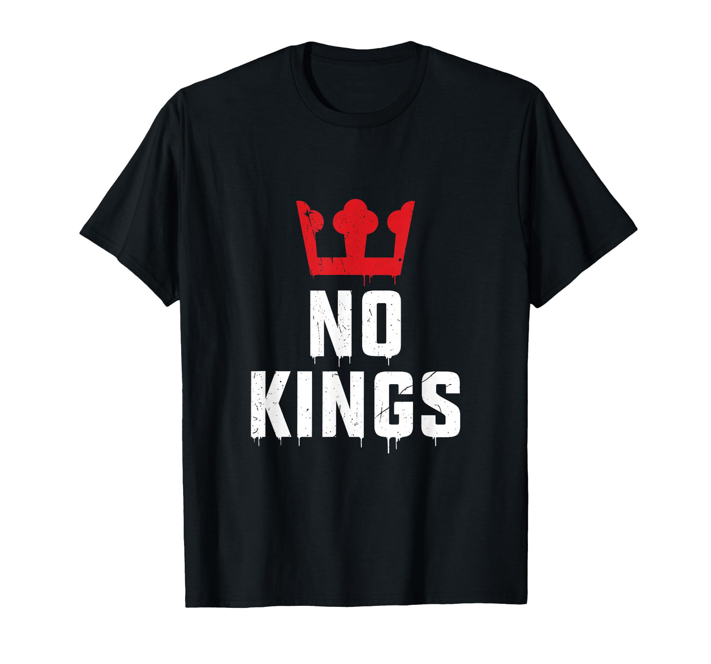 No Kings Retro Protest Sign Freedom T-Shirt