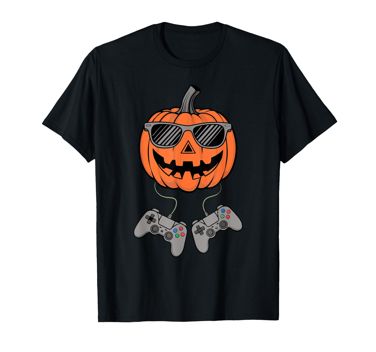 Halloween Jack O Lantern Gamer Boys Kids Men Funny Gaming T-Shirt
