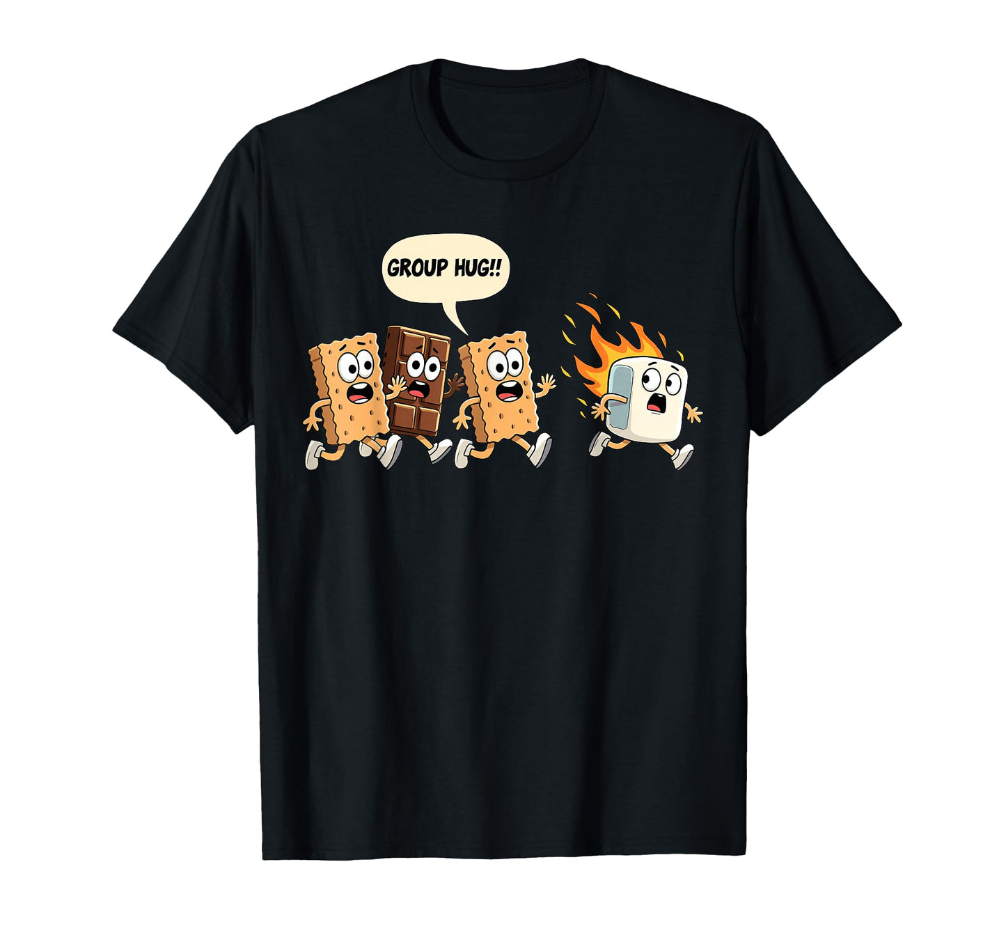 Group Hug Marshmallow Campfire Smores Funny Camping T-Shirt