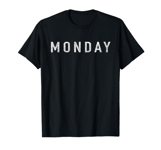 Days of the WEEK tshirt series 'MONDAY' distressed T-Shirt